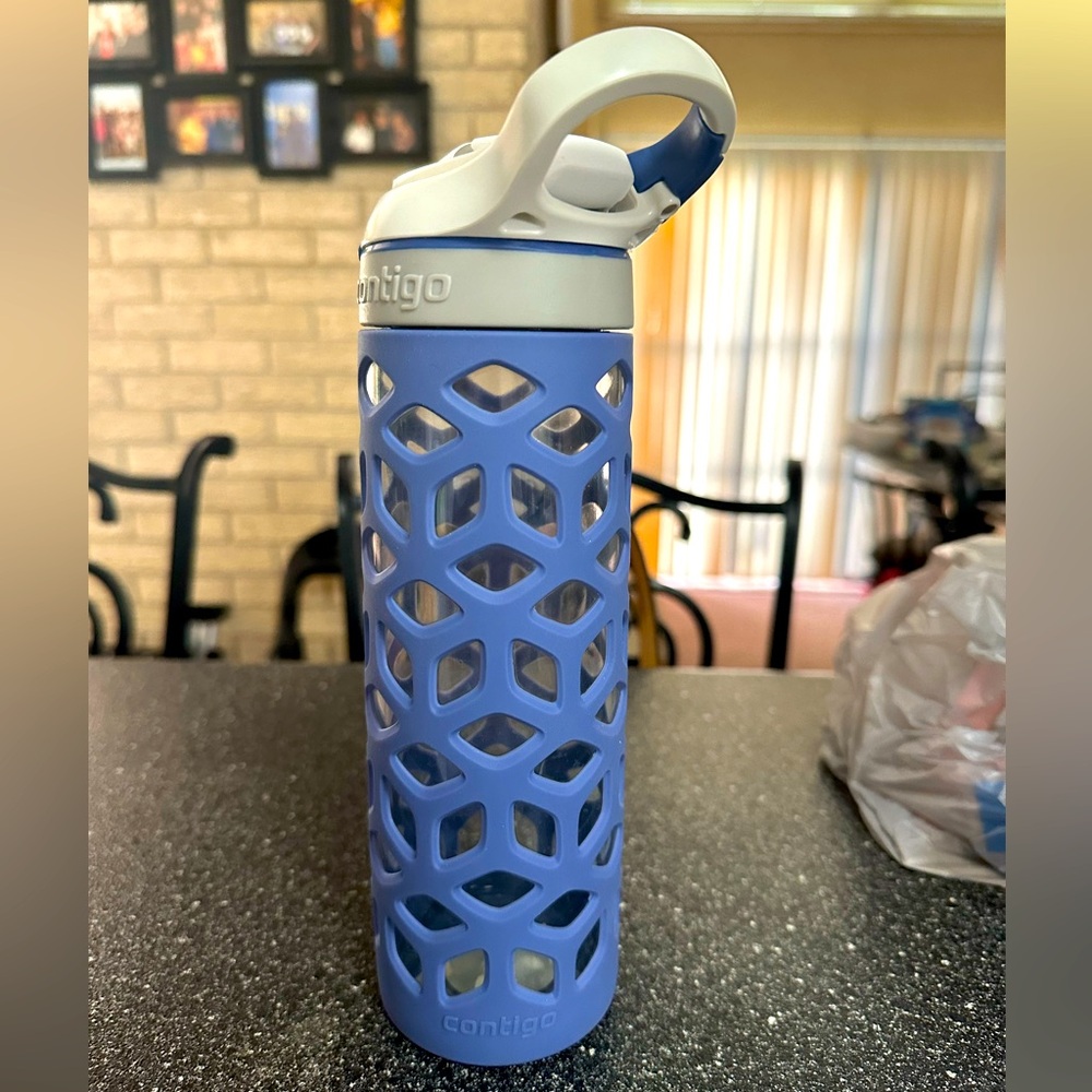 Contigo BPA Free Glass Water Bottle with Stylish Protective Rubber Case